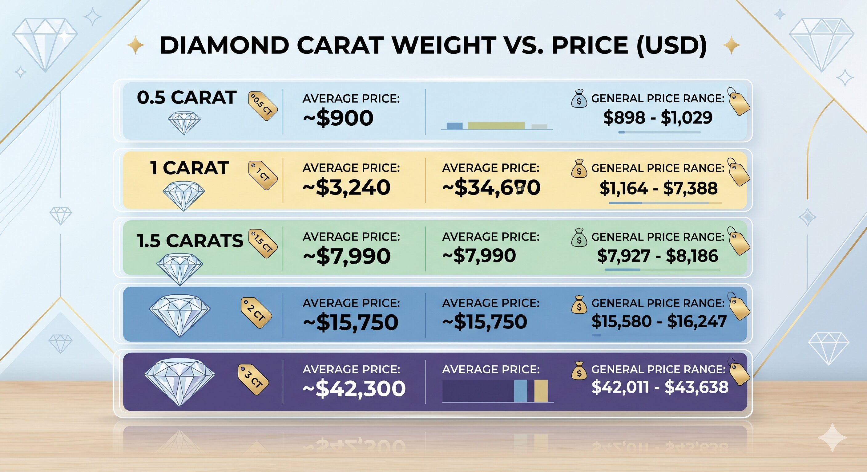 diamond carat weight v price